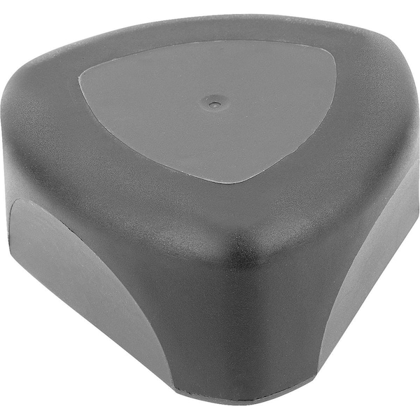 Kipp Triangular Grip Ergonomic D=M08 D1=53, 8 H=41, Form:K Plastic, Black, Dual Component, Comp:Steel K0980.5008 - main